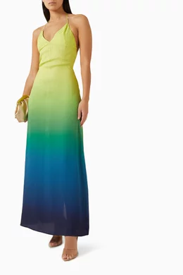 casablanca green dress Casablanca Midi Dress in Green – St Frock main image 1