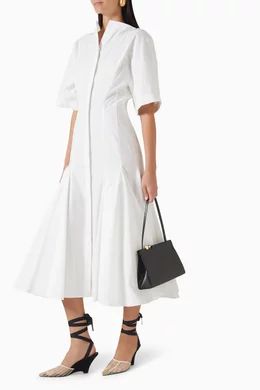 white christmas dresses Jacquemus La robe Murano Cotton Dress – Runway Catalog main image 1
