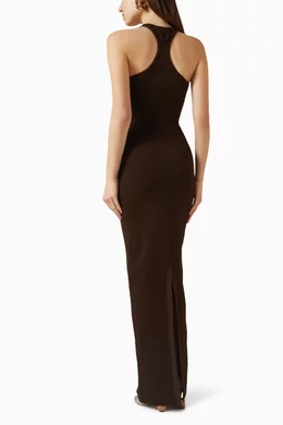 Buy Jacquemus Brown La Robe Scala Dress in Croc-embossed Viscose Blend For  Women Online | Ounass Oman