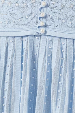 Buy SANDRO Blue Embellished Maxi Dress in Knit For Women Online | Ounass  Oman
