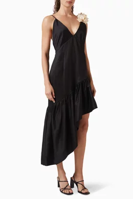 sachin and babi light blue dress Buy SANDRO Black Laurine Midi Dress in Lyocell & Linen For Women Online