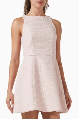 Buy SANDRO Pink Demirose Sequin-embellished Dress in Tweed For Women Online  | Ounass Oman