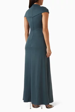 Buy ODD MUSE Grey The Ultimate Muse Knitted Cap Sleeve Maxi Dress For Women Online