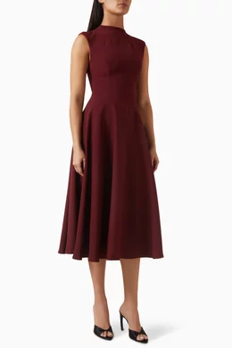 odd muse brown midi dress Odd Muse - The Ultimate Muse Dropped Hem Midi Dress