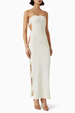 Buy Bahia Maria White Hoja Rota Maxi Dress in Stretch Nylon For Women  Online | Ounass Oman