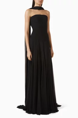 Buy Moon Hakaan Yildirim Black Estrella Scarf Maxi Dress For Women Online |  Ounass Oman