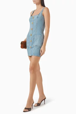 knee length dresses for ladies Balmain Denim Mini Dress main image 0