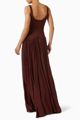 Buy Reformation Brown Camella Maxi Dress in Knit For Women Online | Ounass  Oman