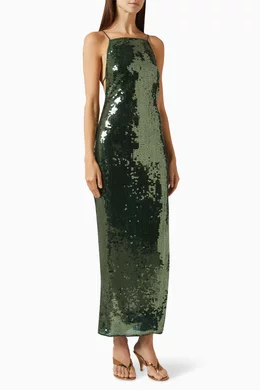 oseree dress green Lumière Plumage Mini Dress main image 0