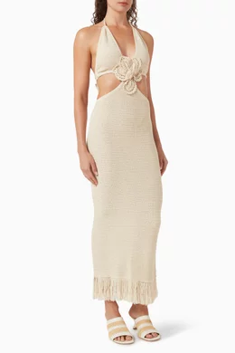 chinese dress ladies Starla Gown In Fluid Crepe – Halston main image 0