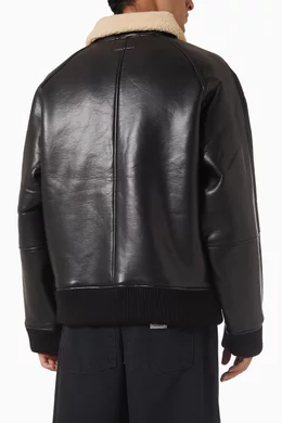 Buy Carhartt WIP Black Shepton Jacket in Faux Leather For Men