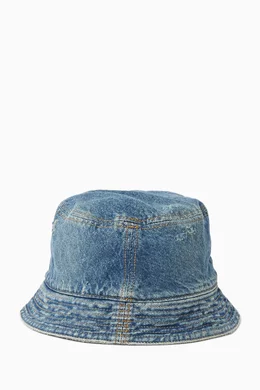 Buy Carhartt WIP Blue Aden Bucket Hat in Denim For Men Online