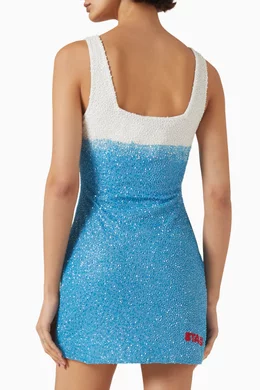Buy Staud Blue Le Sable Sequin-embellished Mini Dress For Women Online |  Ounass Oman