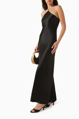black halter dress summer Black Halter Maxi Dress Tiered Backless V-Neck | Flowy Summer Vacation  Resort Wear