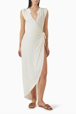 Buy SKIMS Neutral Cotton Jersey Cover-Up High Slit T-shirt Dress For Women  Online | Ounass Oman