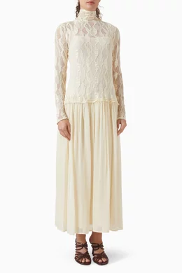 ulla johnson drop waist dress A line Drop Waist Dress 'Julia' from Linen, Drop Waist Linen Dress main image 0