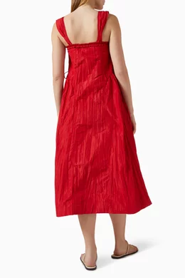 strapless open back dress Damson Madder | Buy Posey Cardi Midi Dress - Blue Fog Multi Check online