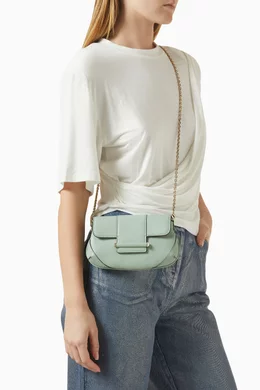 Buy Jimmy Choo Green Bar Wallet with Chain in Leather For Women
