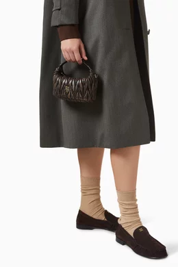 Buy Miu Miu Brown Mini Bag in Matelassé Leather For Women Online