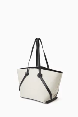 Buy COS Neutral Pinch Tote Bag in Linen For Women Online | Ounass Oman