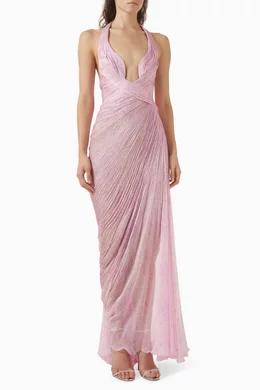 strapless open back dress by Together