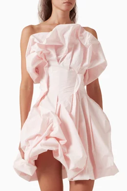 knee length dresses for ladies Draped Printed Dress | MAGDA BUTRYM