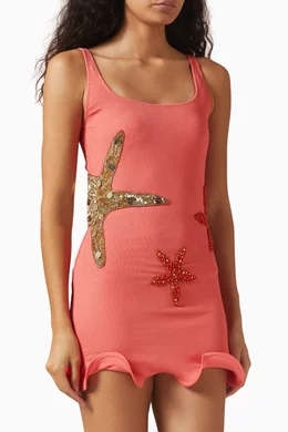 strapless open back dress Carioca Sunrise Gradient Maxi Dress