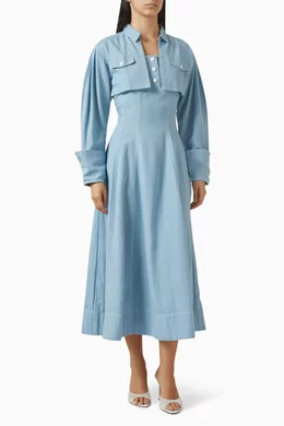 princess polly baby blue dress Clare Dress Blue / XS / Tall (168 cm And Above)