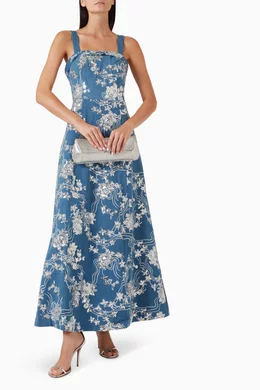 Buy Elliatt Blue Ivena Embellished Dress in Denim For Women Online | Ounass  Oman