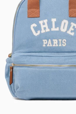 chloe backpack mini denim Convertible and Crossbody Silver Orchid Oil Leather but mini Chlo Babies' Girls Blue Denim