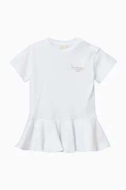 Buy Givenchy White Flared T-shirt Dress For Baby Girls Online | Ounass Oman