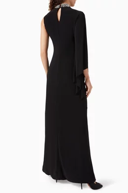 white christmas dresses Ohio Black Strapless Corset Maxi Dress – Club L London main image 1