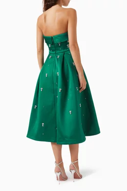 Buy Club L London Green Sylvette Embellished Midi Dress For Women Online |  Ounass Oman