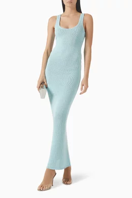 Buy Asta Resort Blue Ana Knit Dress For Women Online | Ounass Oman