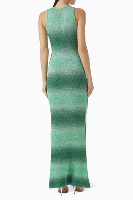 Buy Asta Resort Green Natalia Gradient Dress in Cotton Blend For Women  Online | Ounass Oman