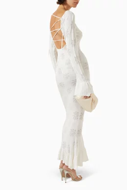 Buy Asta Resort White Rafaella Maxi Dress in Cotton-blend For Women Online  | Ounass Oman