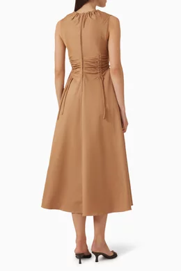 white christmas dresses Grey Cotton Satin Dress