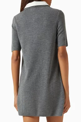 Buy COS Grey Layered-collar Mini Dress For Women Online | Ounass Oman