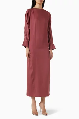 slim fit dress slacks Regular Fit High Neck Midi Dress main image 1