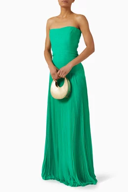 Buy Alexis Green Sunniva Maxi Dress in Crepe For Women Online | Ounass Oman