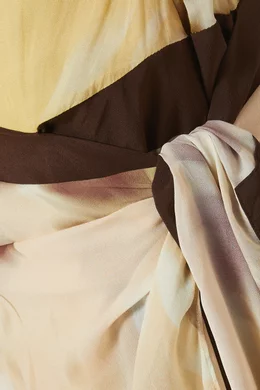 white dress shirt navy pants brown shoes Bec & Bridge Malibu Bay Draped Mini Dress in Citrus Plum Floral – Coco &  Lola main image 1