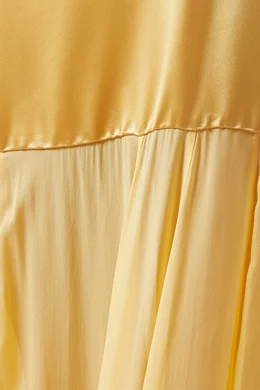 Buy Shona Joy Yellow Moraya Dropped Waist Maxi Dress For Women Online |  Ounass Oman