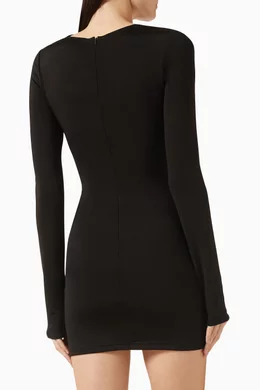 Buy David Koma Black Metallic Floral Ruched Mini Dress For Women Online |  Ounass Oman