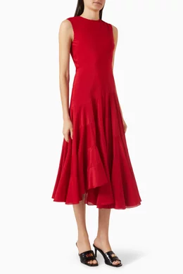 tory burch flared cotton silk dress Tory Burch Women's Flared Cotton Silk Dress in Bay Blue, size 12