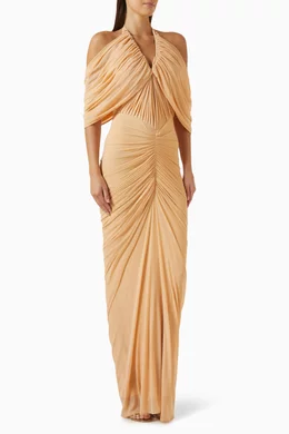 Buy Deme By Gabriella Gold Lena Off-shoulder Dress For Women Online |  Ounass Oman