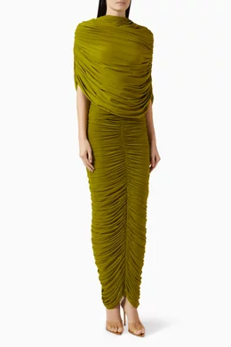 green emerald velvet dress Suzie  DEMEBYGABRIELLA FASHION PRIVATE LIMITED