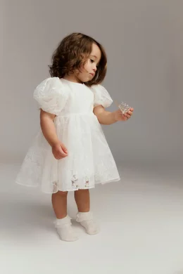 bardot junior white lace dress Kids' Girls Joelle Lace Dress In Ivory