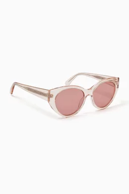 Buy Stella McCartney Pink Edge Cat-eye Sunglasses in Acetate  display picture 3