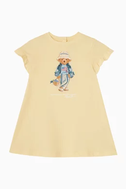 polo bear cotton jersey tee dress Buy Ralph Lauren Yellow Polo T-shirt Set in Cotton-jersey For Baby Girls Online Sizeguide: womens-dresses