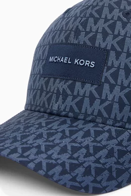 Buy Michael Kors Blue Logo Baseball Cap in Denim For Men  display picture 3